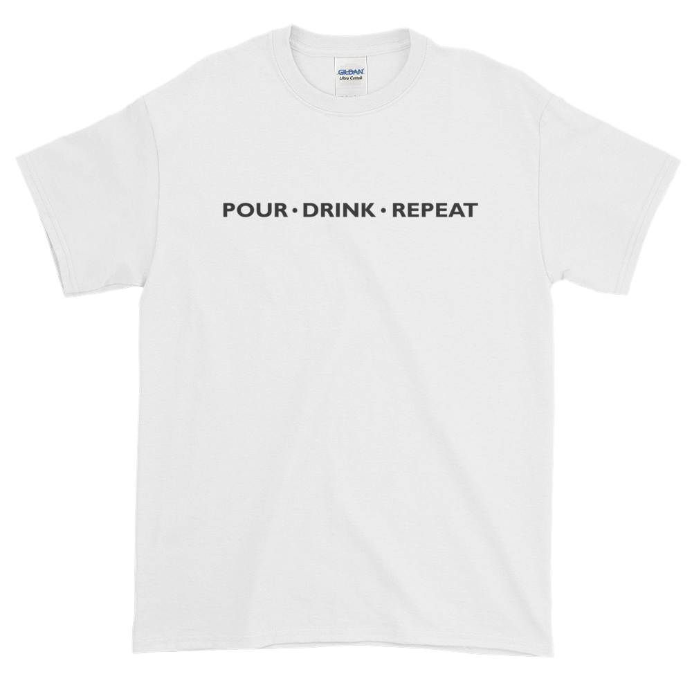 Pour Drink Repeat with Purple Oval Happy Wino Logo