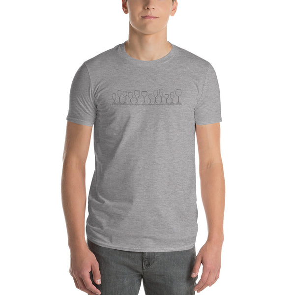 Wine Glass Lineup Short-Sleeve T-Shirt